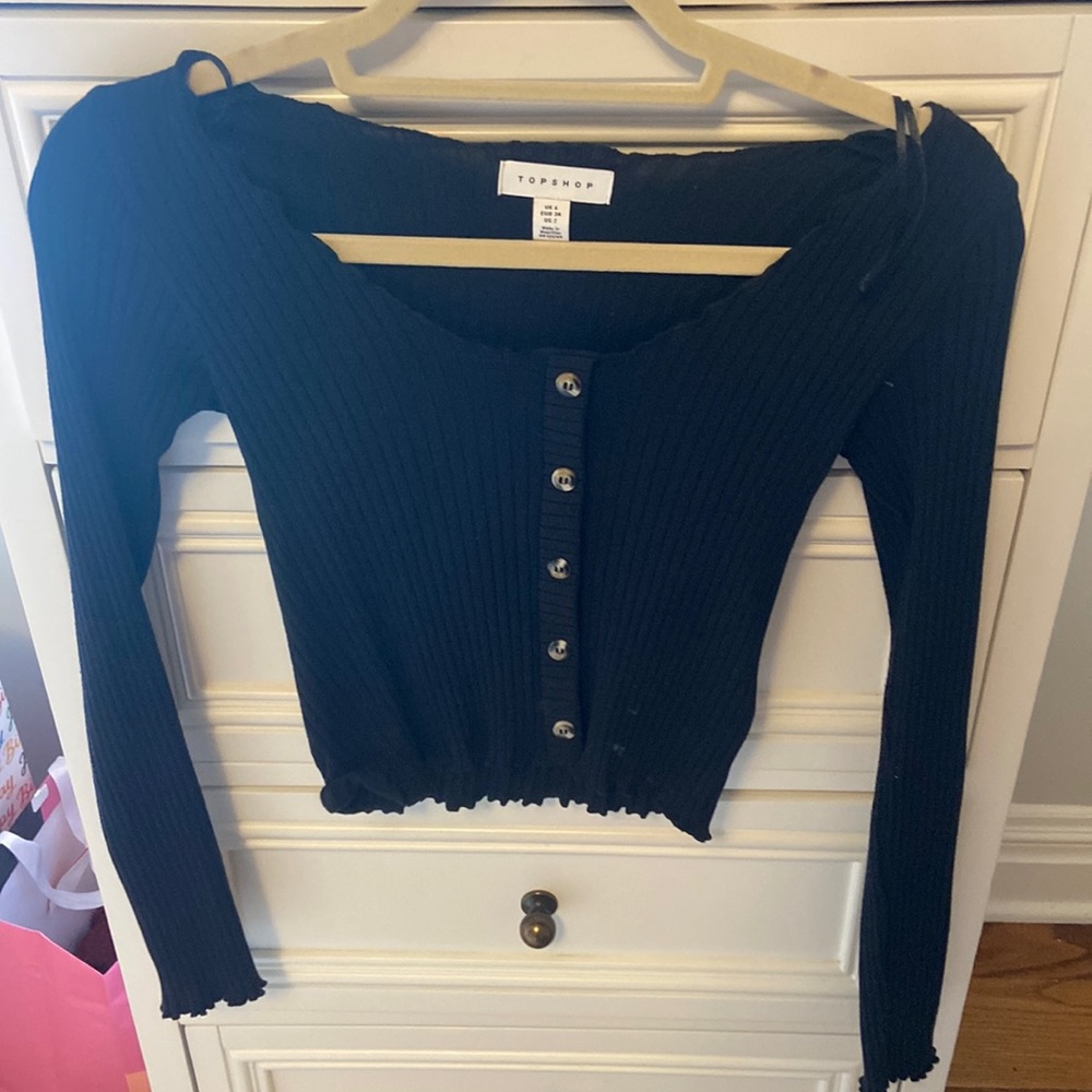 black long sleeve top